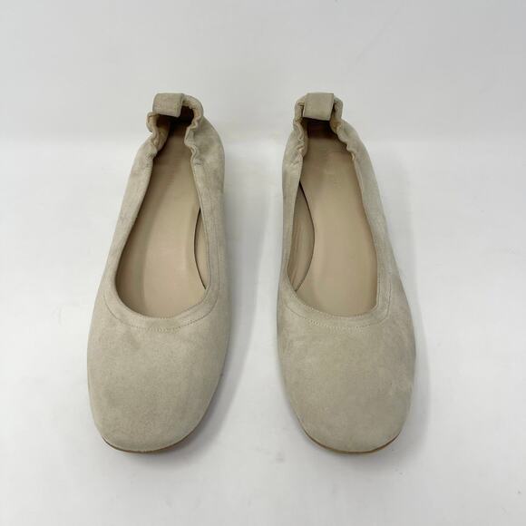 Everlane Natural Suede Leather The Day Heel Womens 11 Elasticized Ballet 2" Heel - Picture 7 of 10
